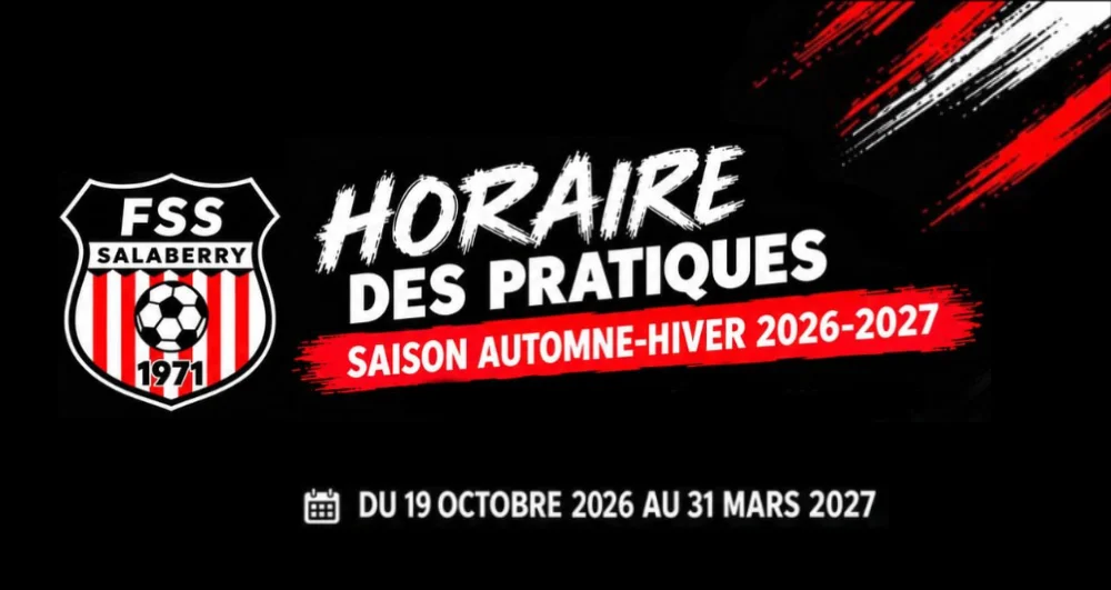 Horaire des pratiques Automne-Hiver 2026-2027